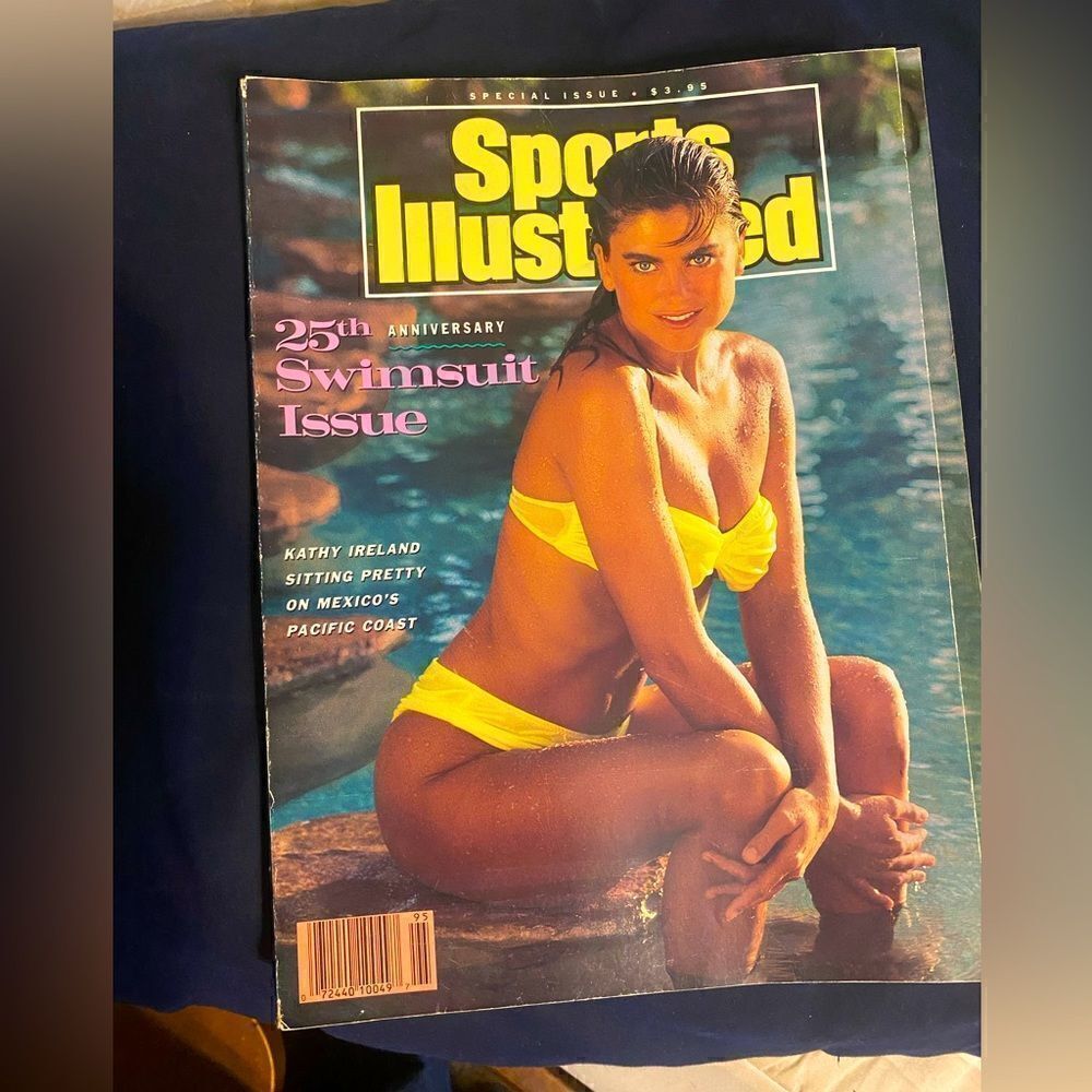 Vintage February 1989 sports illustrated 25th edition Kathy Ireland magazine